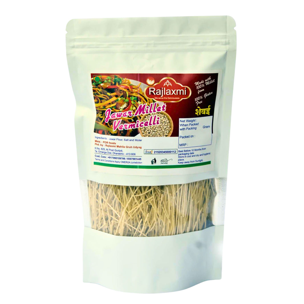 RAJLAXMI Jowar Vermicelli Pack of 200 gm Nutritious Sorghum Sevaiya Traditional Millet Healthy Kitchen Ingredient Light Quick Cooking Food
