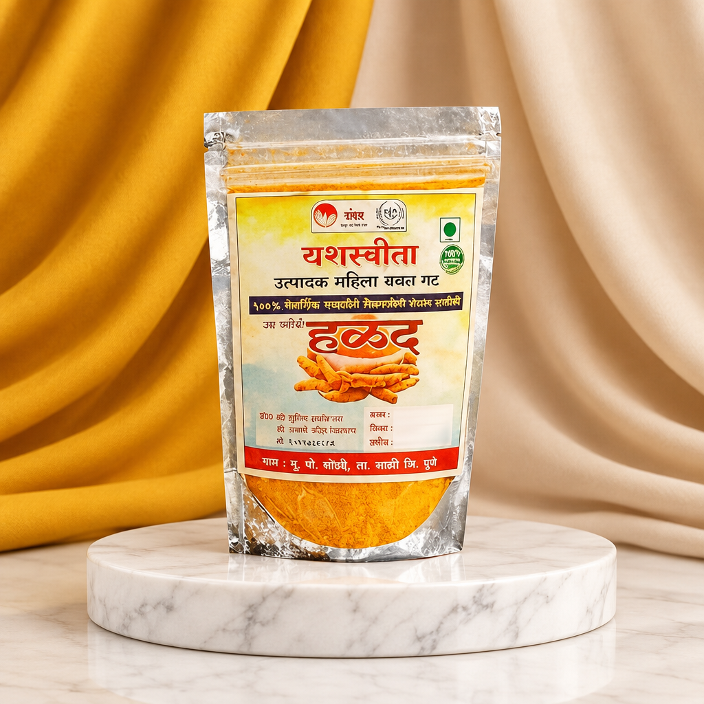 YASHASWITA Halad Pack Of 1000gm Natural Curcumin Rich Spice Pure Golden Colour Fresh Aroma Daily Cooking Chemical Free