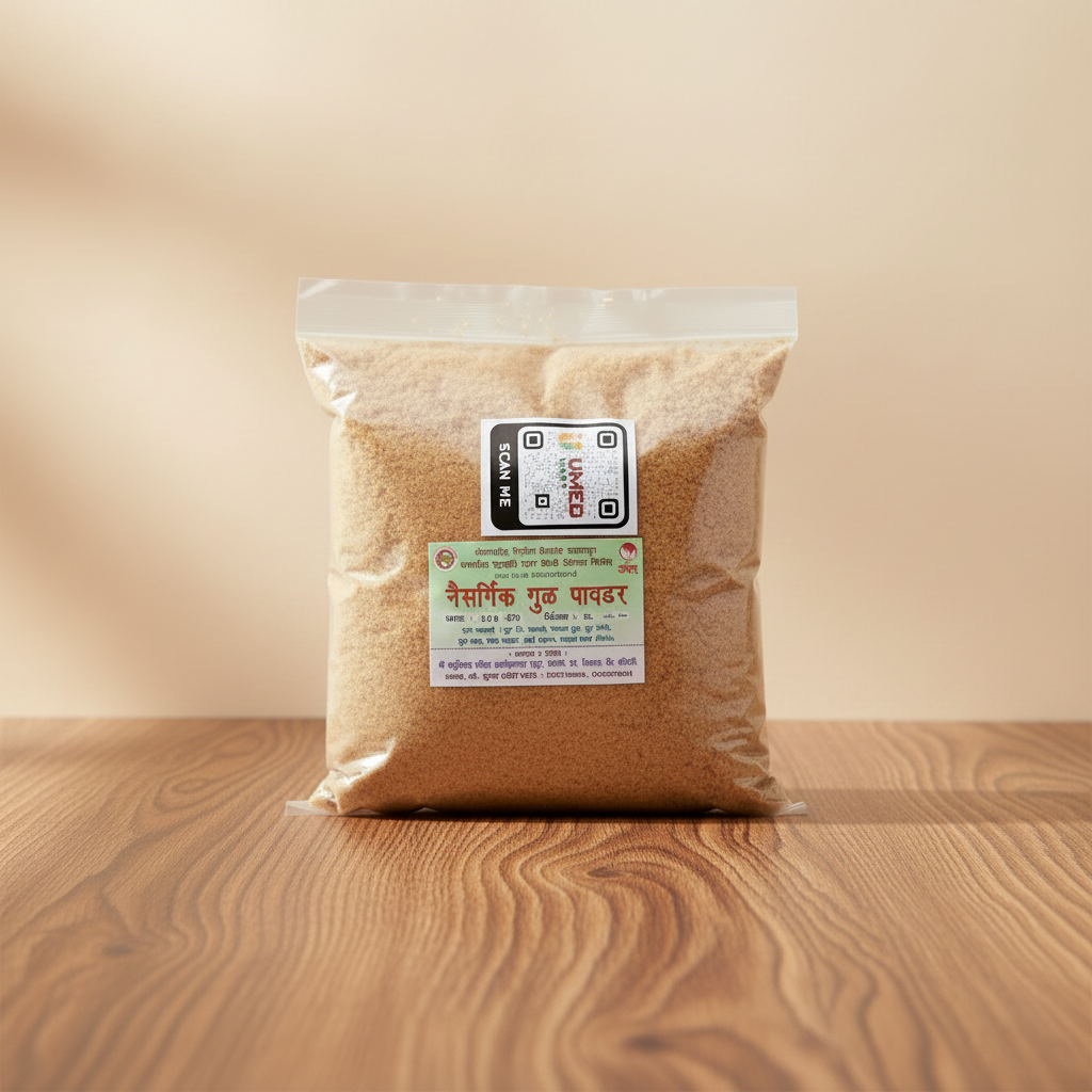 NAISARGIK Pure Deshi Gul Jaggery Powder Natural Mineral Rich Sweetener Pack of 500 gm