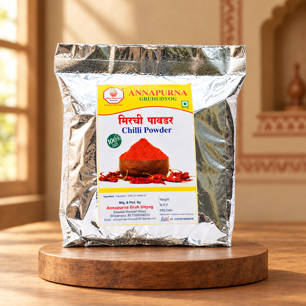 ANNAPURNA, Red Chili Powder, Jagdamba SHG,Natural Ingredients, No Artificial Colour, Pack of 500 gm