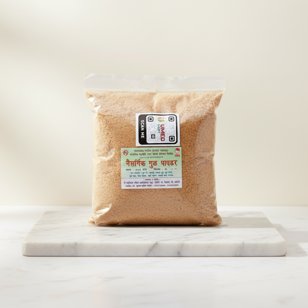 NAISARGIK Pure Deshi Gul Jaggery Powder Natural Mineral Rich Sweetener Pack of 500 gm