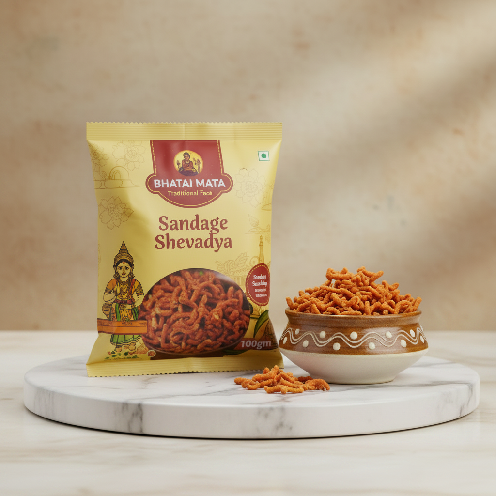 BHATAI MATA Sandage Shevadya Pack Of 100gm Traditional Dried Vegetable Homemade Maharashtrian Recipe Premium Quality