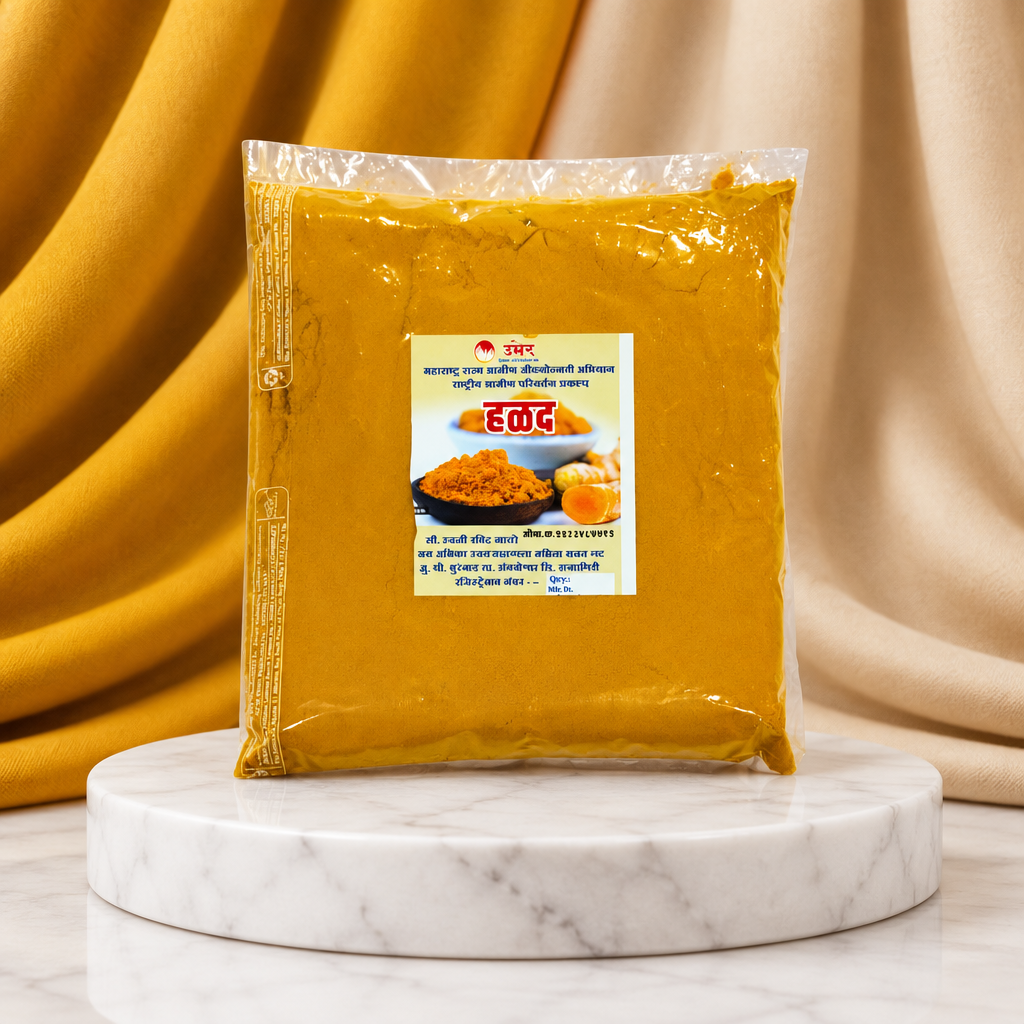 BHAIRI BHAVANI Turmeric Powder Haldi Traditional Spice Finely Ground for Daily Cooking Prepared by Women SHG Supporting Rural Livelihood and Local Food Heritage Pack of 500 gm