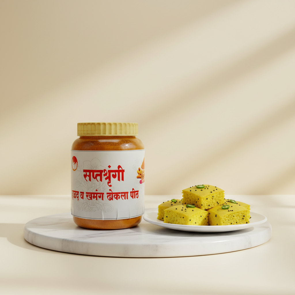 SAPTASHRUNGI Khamang Dhokala Pack Of 1000gm Ready To Cook Instant Mix Soft Fluffy Traditional Breakfast Premium Quality