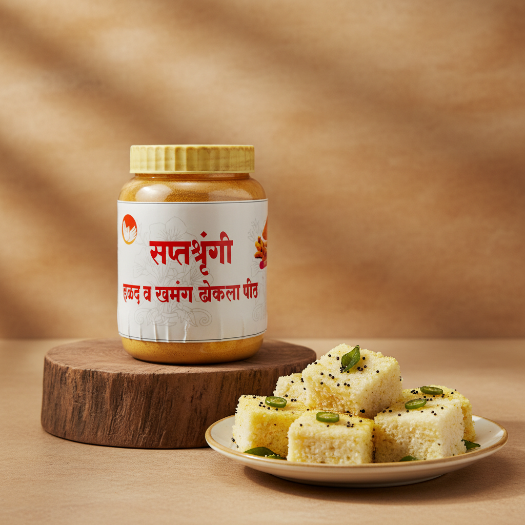 SAPTASHRUNGI Khamang Dhokala Pack Of 1000gm Ready To Cook Instant Mix Soft Fluffy Traditional Breakfast Premium Quality