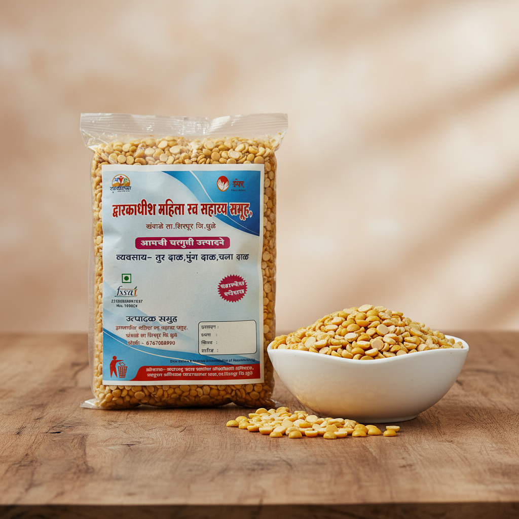DWARKADISH Turdal Pack Of 1000gm Premium Pigeon Pea Dal Natural Protein Rich Daily Cooking Clean Processed Quality