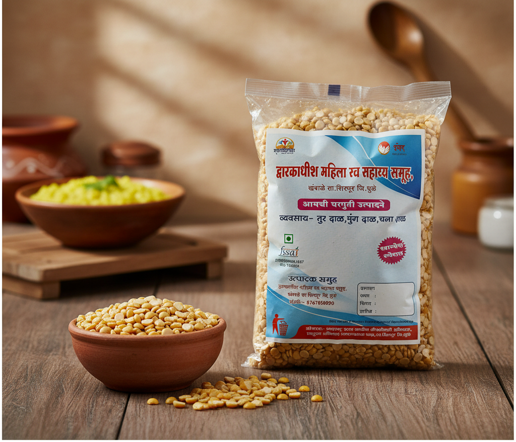 DWARKADISH Turdal Pack Of 1000gm Premium Pigeon Pea Dal Natural Protein Rich Daily Cooking Clean Processed Quality