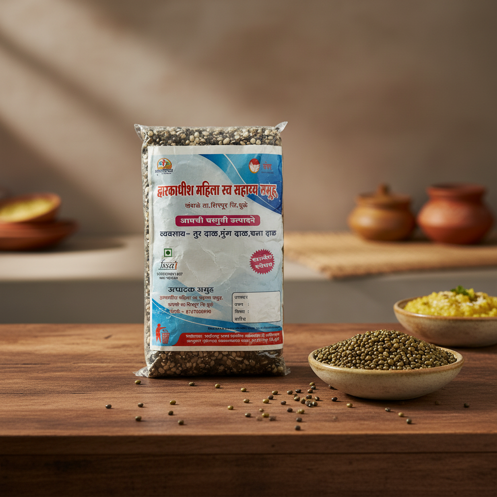DWARKADISH Mugdal Pack Of 1000gm Premium Moong Dal Natural Protein Rich Daily Cooking Clean Processed Quality