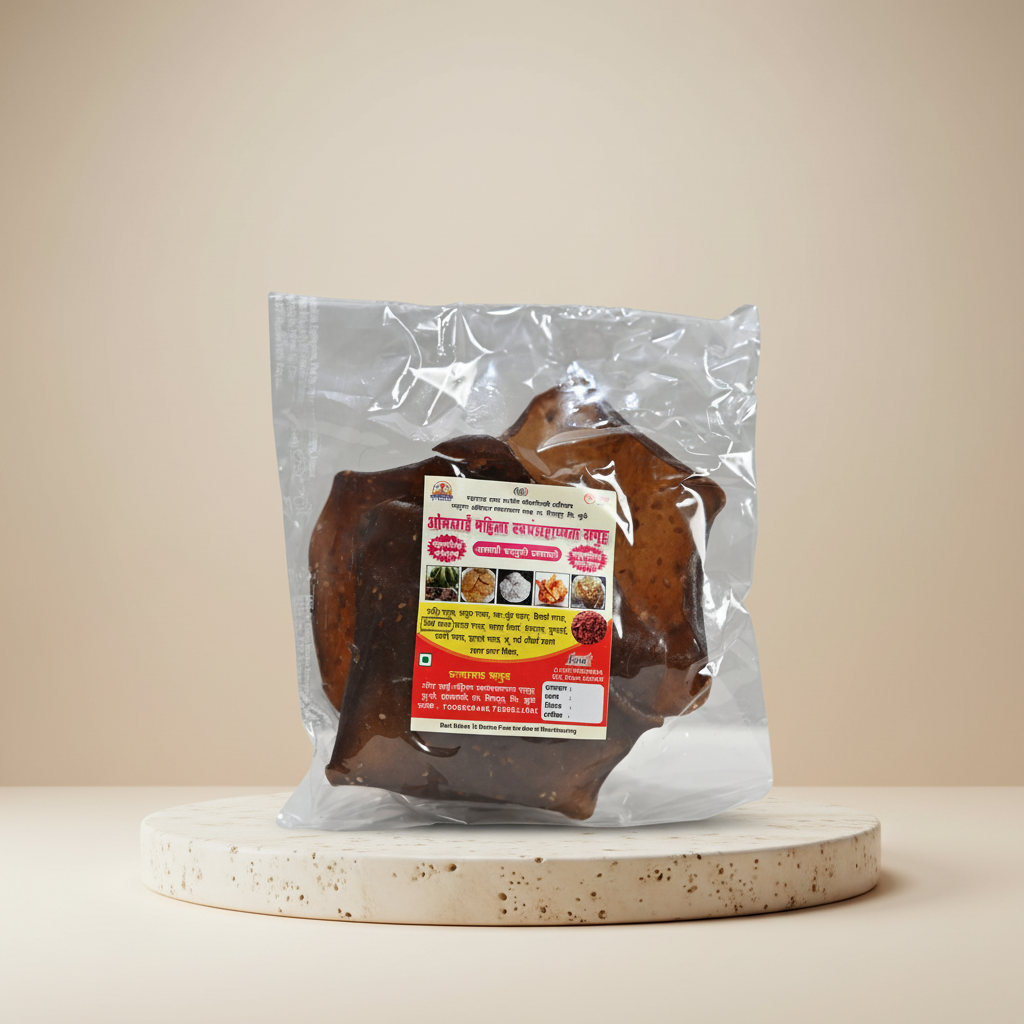 OM SAI Banana Papad Pack Of 250gm Traditional Ready To Fry Crispy Homemade Authentic Snack Premium Quality