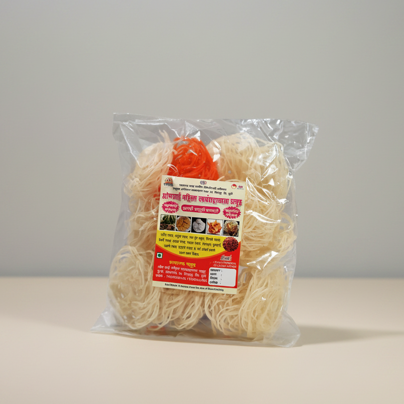 OM SAI Gahu Kurdai Pack Of 250gm Traditional Wheat Kurdai Sun Dried Ready To Fry Crispy Homemade Premium Quality
