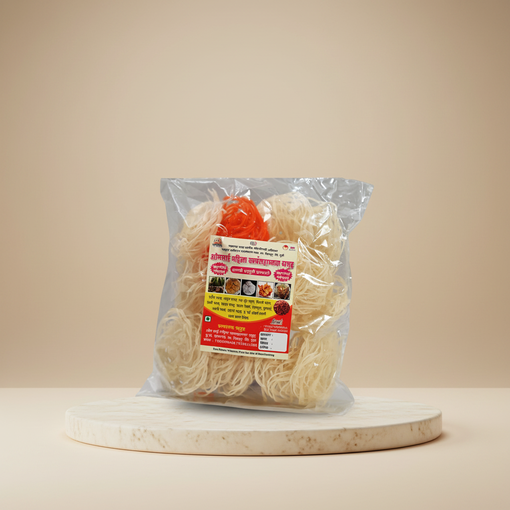 OM SAI Gahu Kurdai Pack Of 250gm Traditional Wheat Kurdai Sun Dried Ready To Fry Crispy Homemade Premium Quality