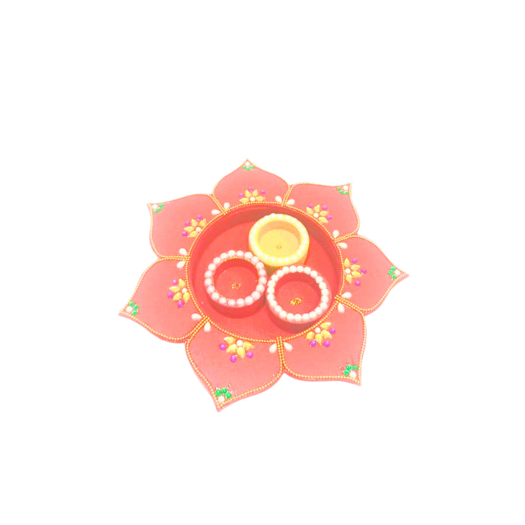 NAMA FUSION, Small Puja Plate Decor, Yogiraj SHG, Local Craftsmanship, Pack of 1 no