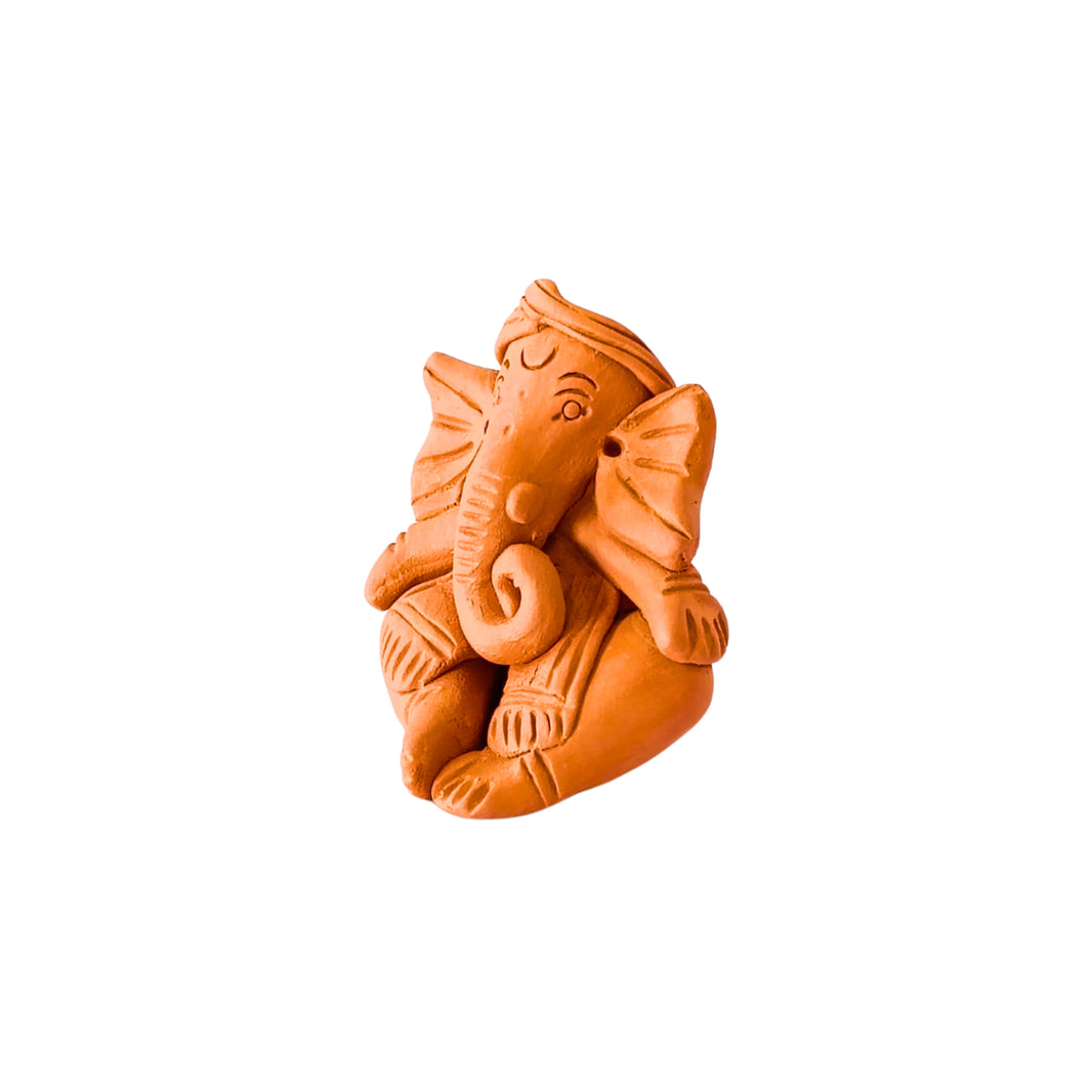SADGURU ECO FRIENDLY Baitha Ganapati, Made By Natural Soil, Local Craftsmanship, Pack Of 1