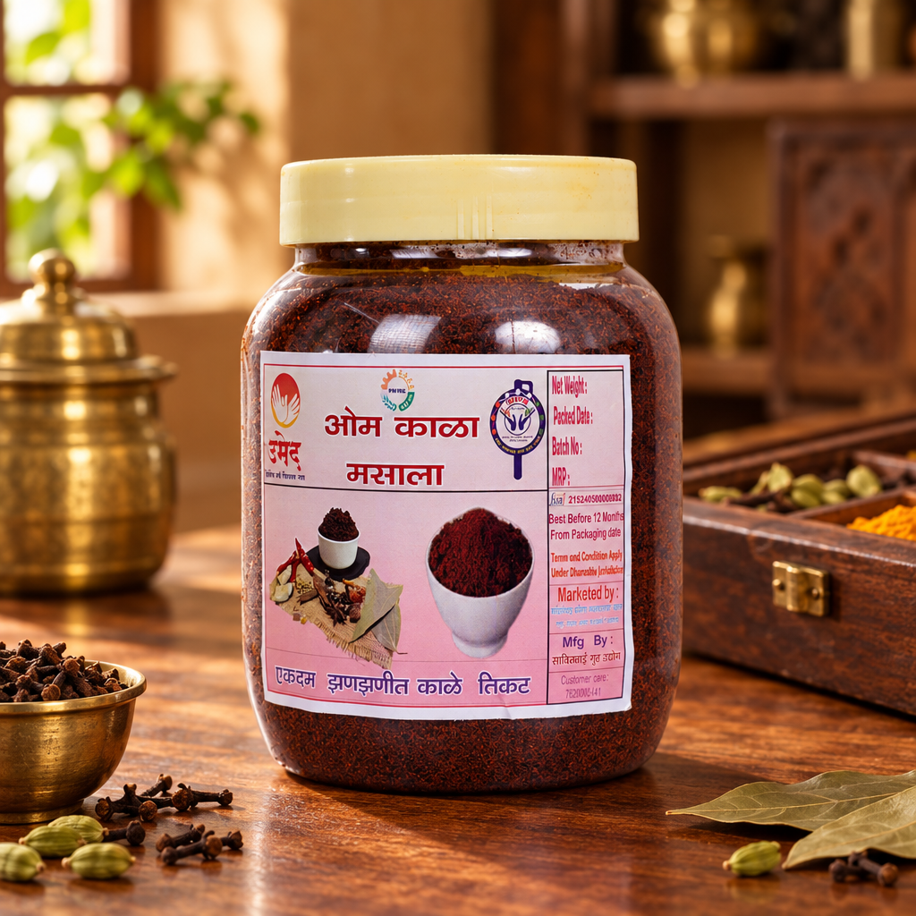 OM MASALA Kala Masala Traditional Maharashtrian Spice Blend 1000 gm(500g X 2) Natural Aromatic Authentic Cooking Masala