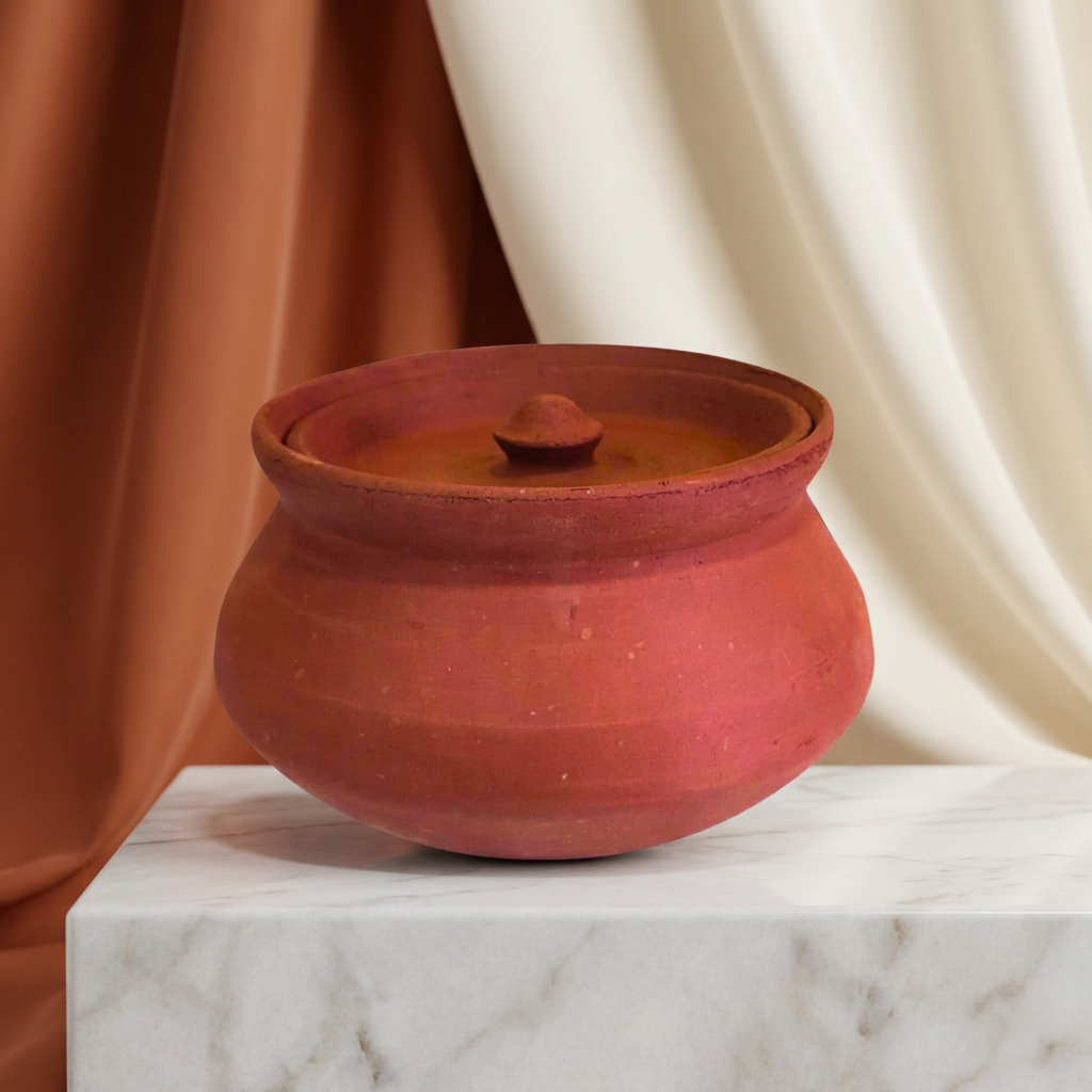 YASHASWINI MAHILA PG - Biryani Pot Clay Small | Natural, Pure, Traditional, Handmade | 1