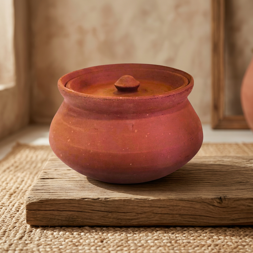 YASHASWINI MAHILA PG - Biryani Pot Clay Small | Natural, Pure, Traditional, Handmade | 1