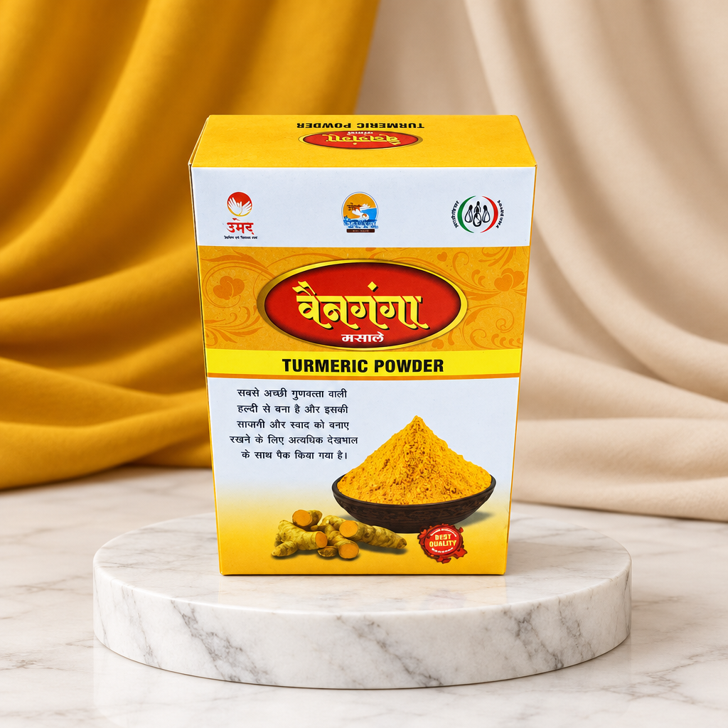 VAINGANGA VAIGAON Turmeric Powder, Pragati SHG, Made By Natural Ingredients, No Artificial Chemical, Pack of 200 gm