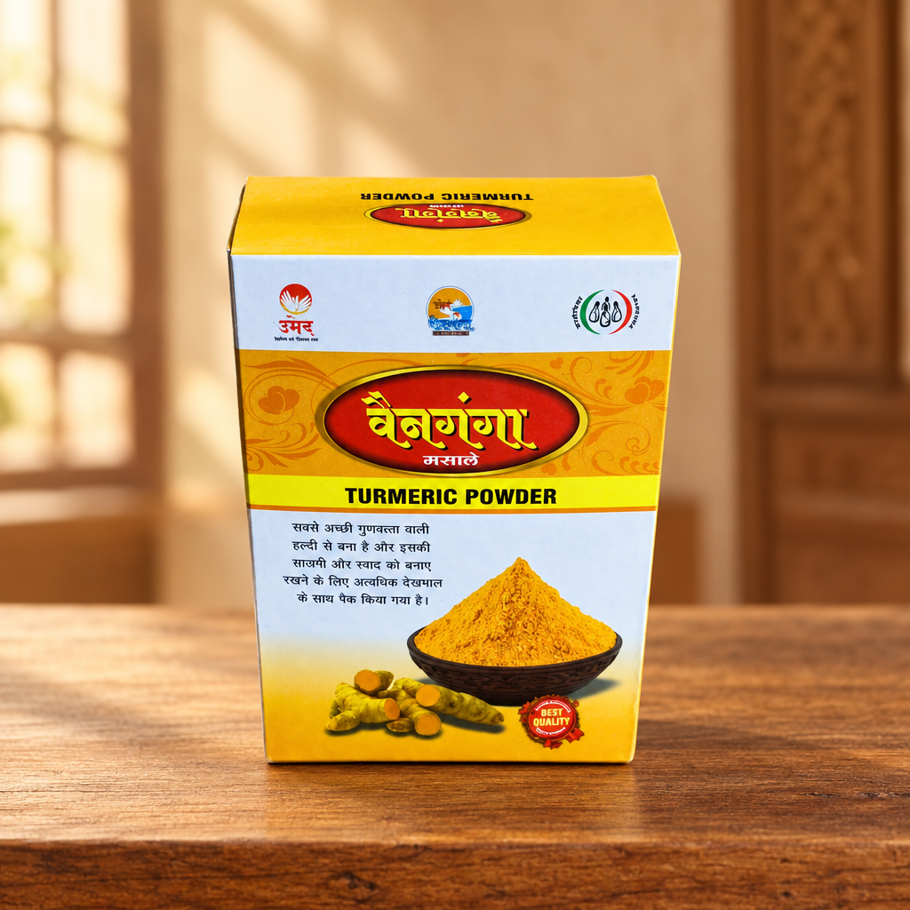 VAINGANGA VAIGAON Turmeric Powder, Pragati SHG, Made By Natural Ingredients, No Artificial Chemical, Pack of 200 gm