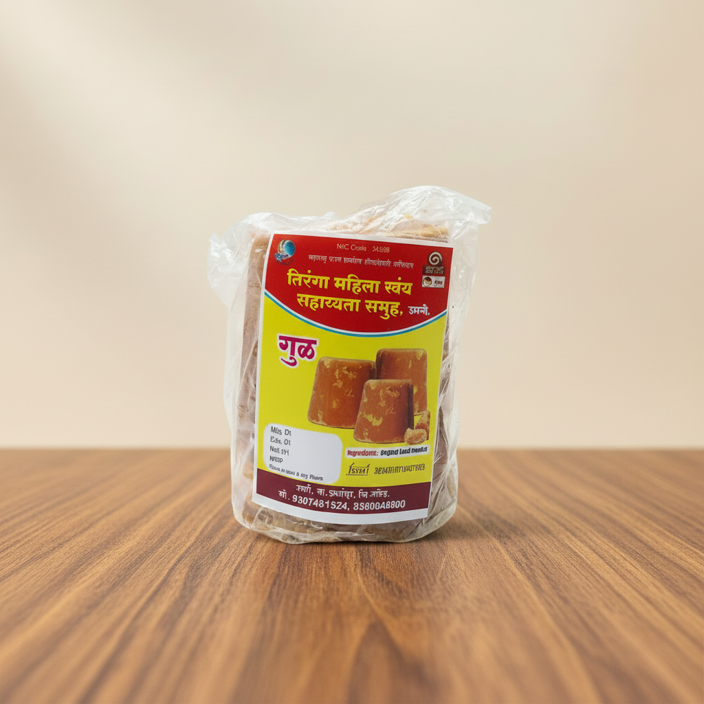 TIRANGA, Pure Deshi Gul Jaggery, Natural, Chemical Free, Pack of 1000 gm