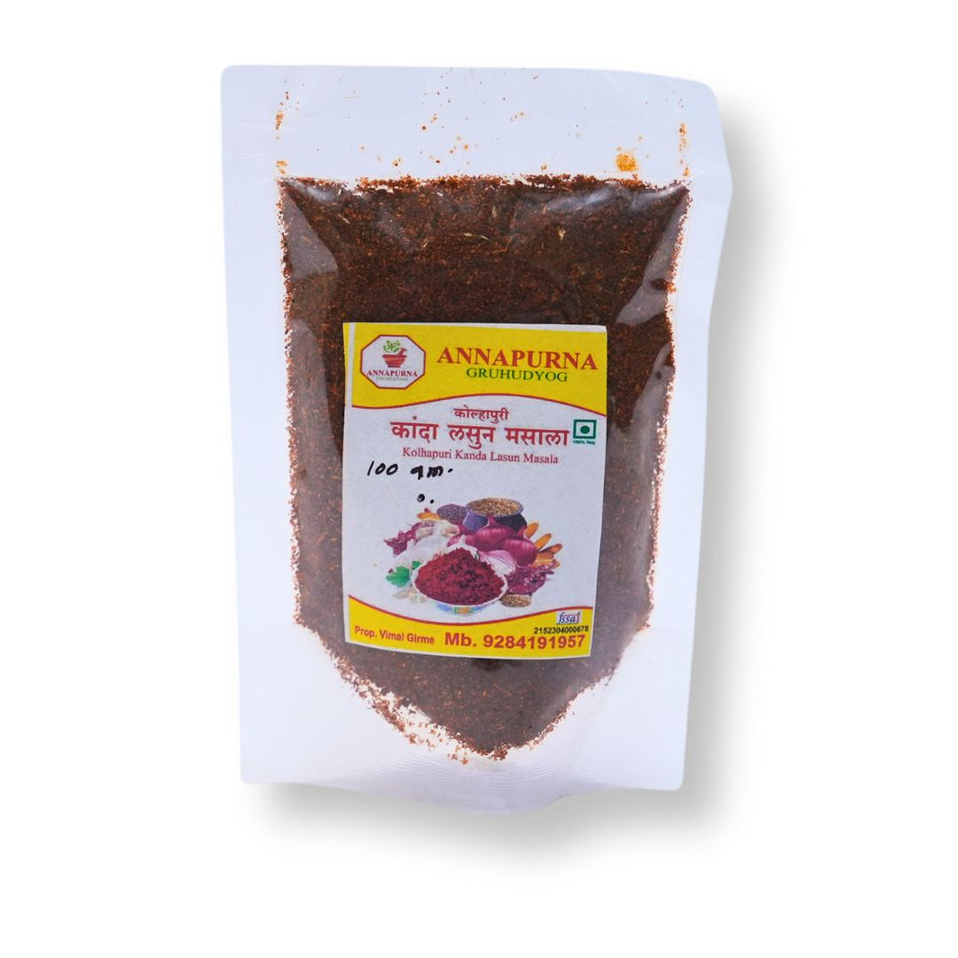 ANNAPURNA, Onion Garlic Masala, Jagdamba SHG,Natural Ingredients, No Artificial Colour, Pack of 100 gm