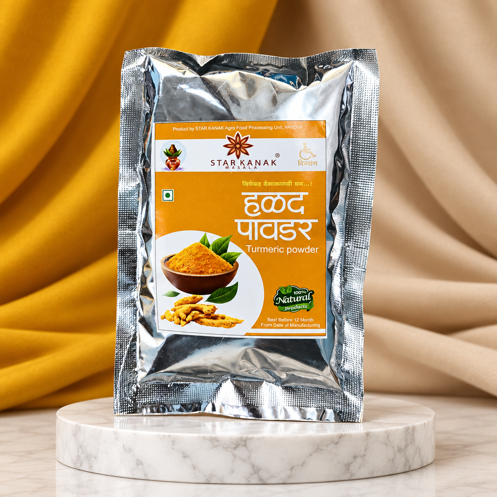 STAR KANAK DIVYANG – Haldi Powder | Aromatic, Authentic, Preservative-Free, Traditional Blend | Pack of 500 gm