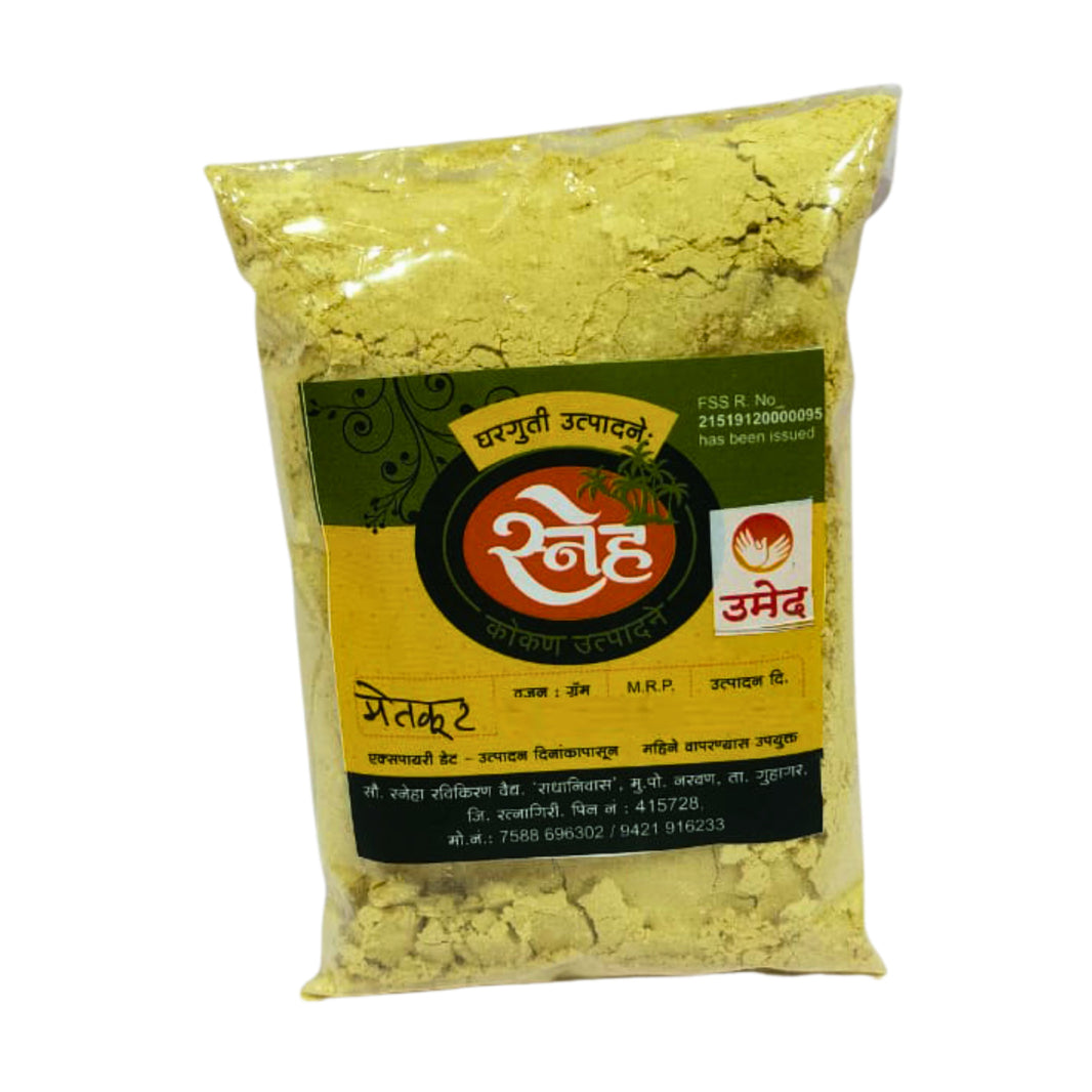CHATURANG Metkut Traditional Maharashtrian Konkan Spice Powder Protein Rich Comfort Food Blend Prepared by Women SHG Supporting Rural Livelihood and Local Taste Heritage Pack of 100 gm