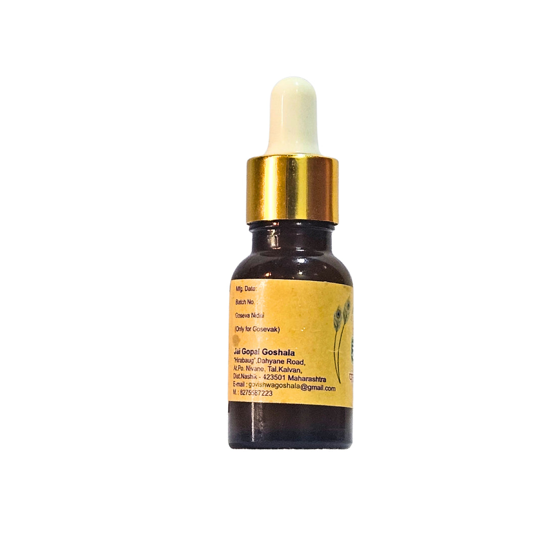 KRUSHNAJYOT Panchagavya Ghrut Nasya, Made By Natural Ingredients, No Artificial Chemical, Paraben Free, Sulphate Free, Pack of 10 Ml