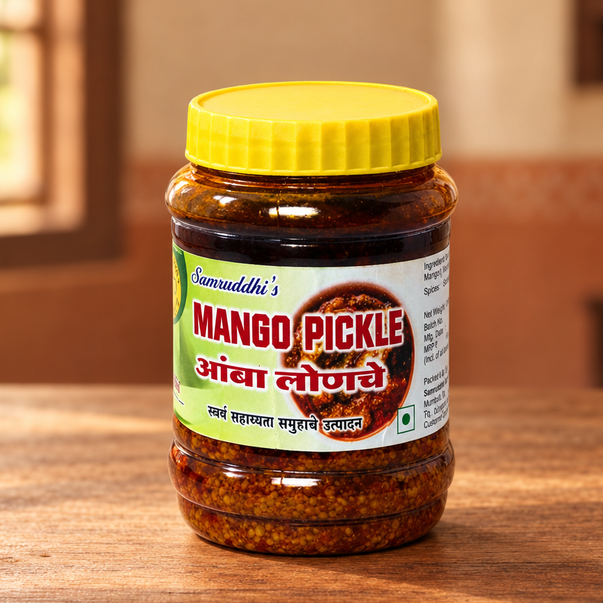 SAMRUDHI'S Mango  Pickle, Annapurna SHG, Natural Ingredients, No Artificial Colour, Pack of 1000gm