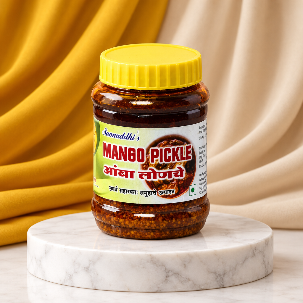 SAMRUDHI'S Mango  Pickle, Annapurna SHG, Natural Ingredients, No Artificial Colour, Pack of 1000gm