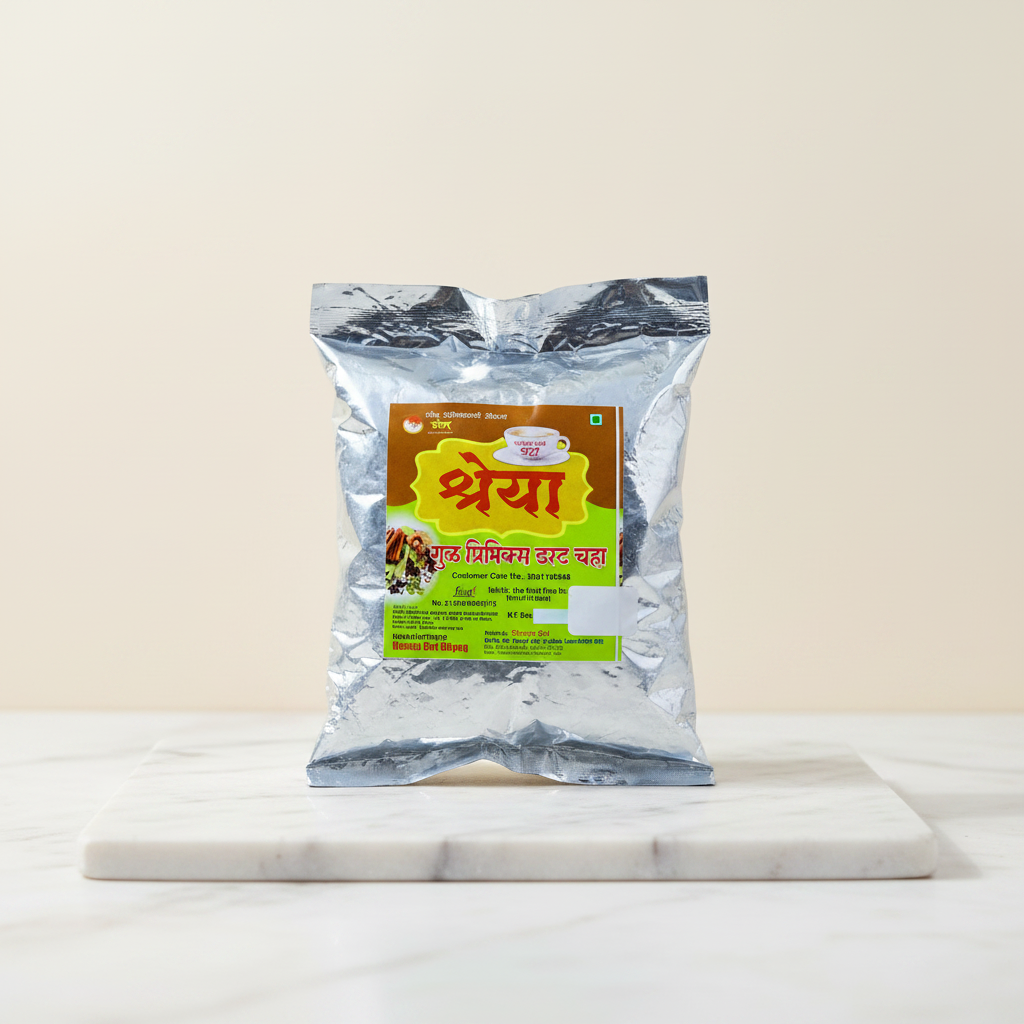 SHREYA Pure Gul (Jaggery) Premix Dust Tea, Sai Guru SHG, Natural, Chemical Free, 200 gm