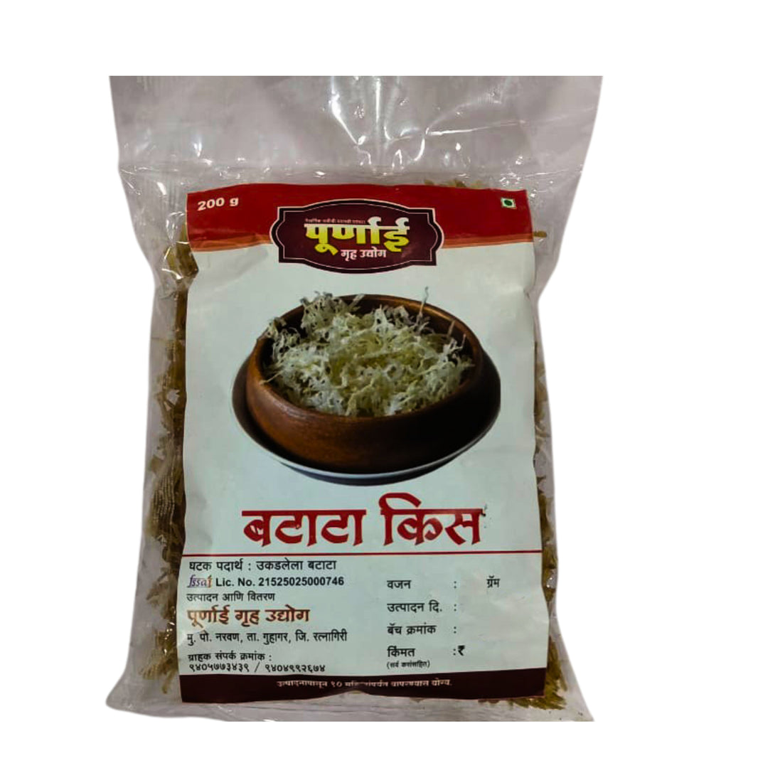 RAMESHWAR Potato Papad Batata Khis Traditional Crispy Upwas Snack Prepared from Grated Potatoes Pack of 100 gm