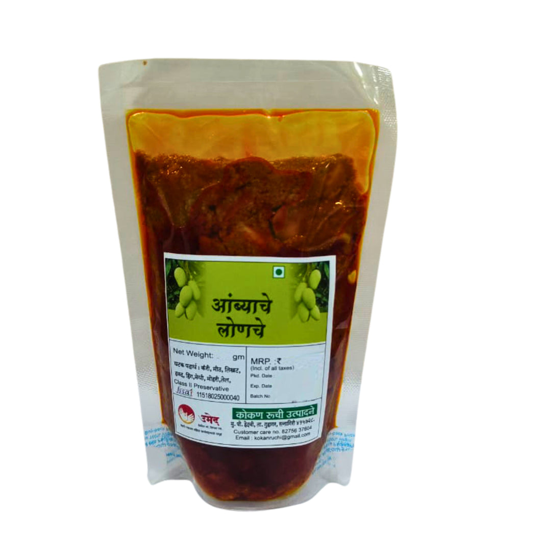 LAXMI NARAYAN Mango Pickle Spicy Traditional Homemade Condiment Prepared from Raw Mango and Spices Pack of 200 gm