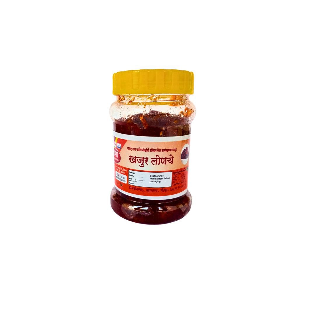 आशा फूड आणि मसाला खजुराचे लोणचे, नैसर्गिक घटकांनी बनवलेले, कृत्रिम चव नाही, 500 ग्रॅमचा पॅक