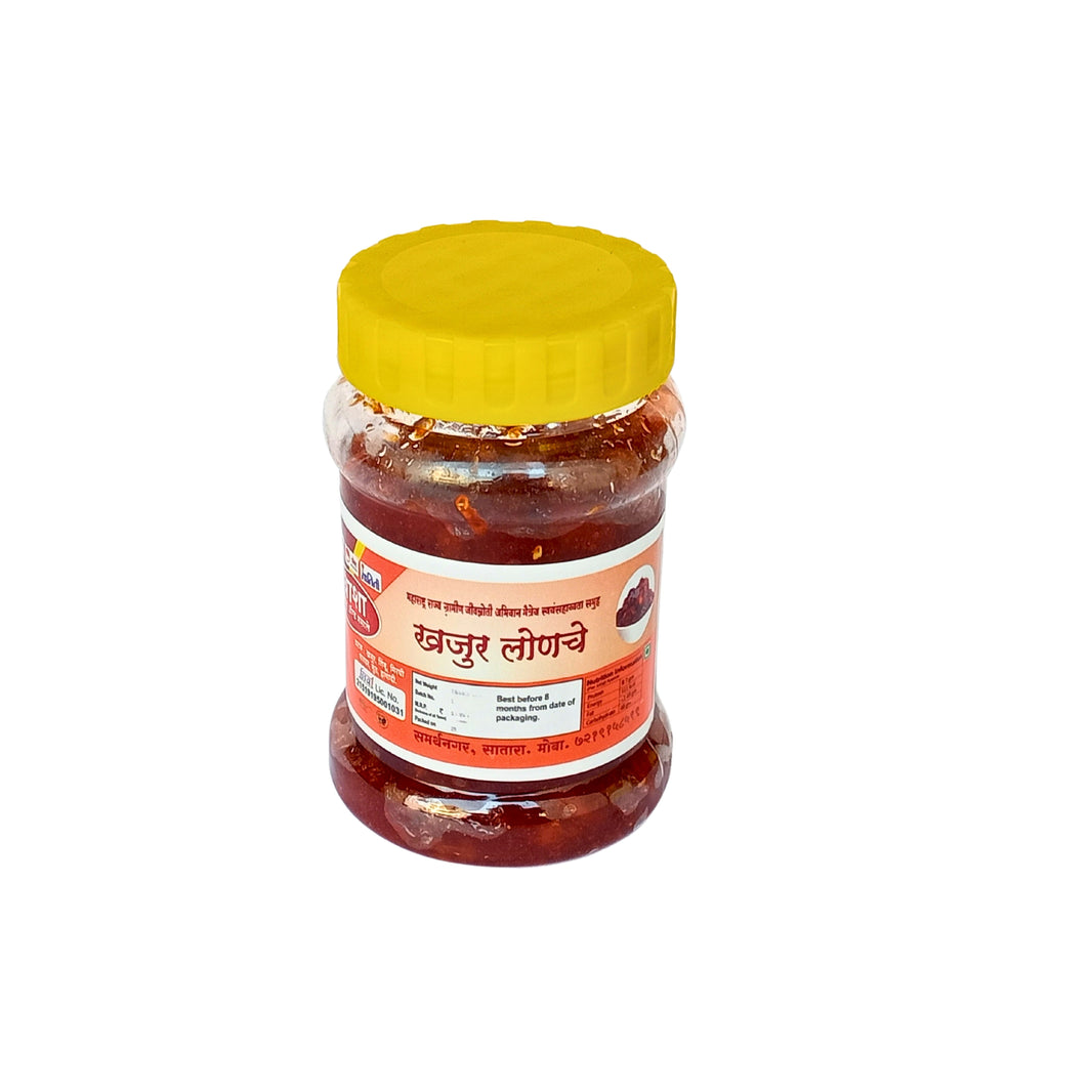 आशा फूड आणि मसाला खजुराचे लोणचे, नैसर्गिक घटकांनी बनवलेले, कृत्रिम चव नाही, 500 ग्रॅमचा पॅक