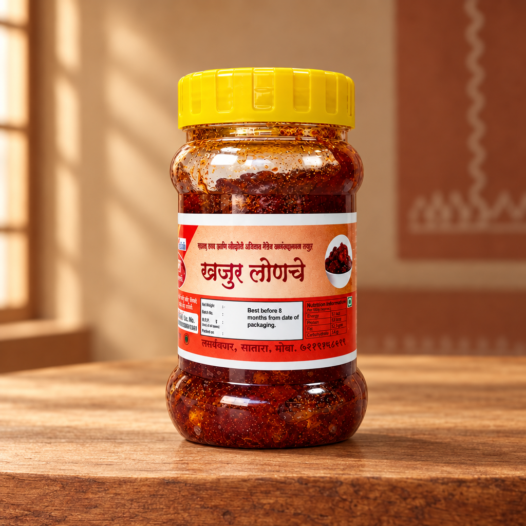ASHA FOODS Dates Pickle, Khajur Lonache, Maitrey SHG, Natural Ingredients, No Artificial Colour, Pack of 200 gm