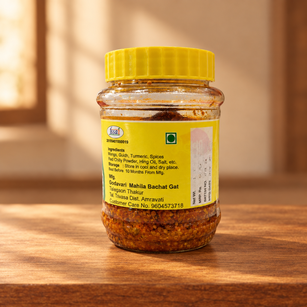 GODAWARI Mango Pickle, Godawari SHG, Natural Ingredients, No Artificial Colour, Pack of 500 gm