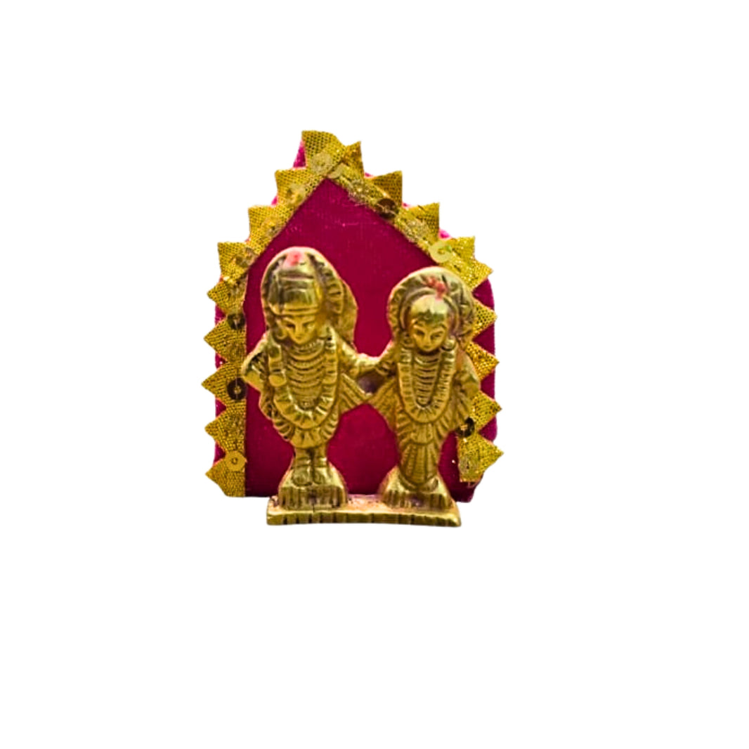 MORAYA Velvet Back Cushion for God Idols, Small, Decorative Pillow, Pink Colour, Rukhamini SHG, Pack Of 1