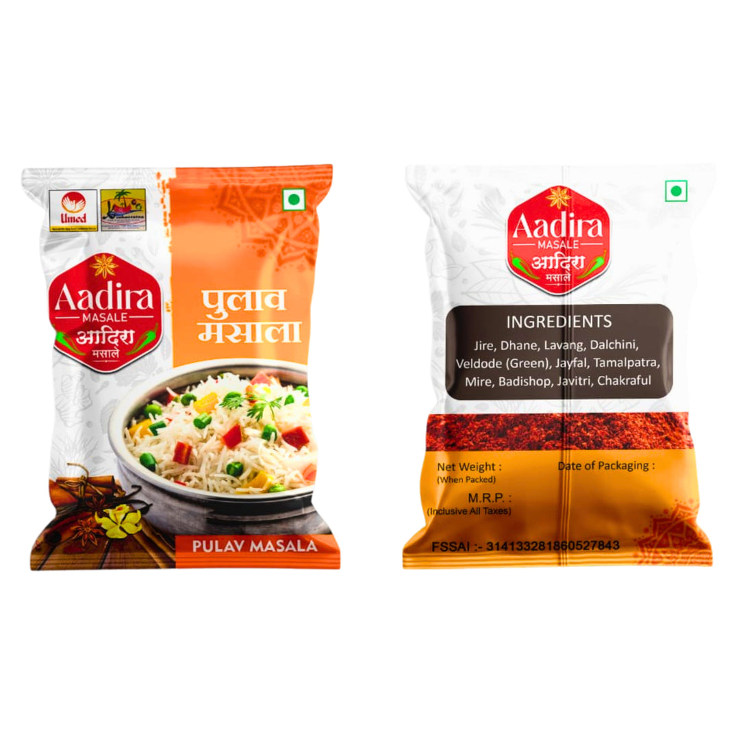 Adhira Pulav Masala Authentic Aromatic Spice Blend for Flavorful Pulav and Rice Dishes Made by Women SHG from Ratnagiri Pack of 200 gm
