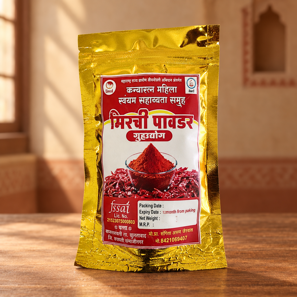 KANYARATNY – mirchi Powder - aromatic, pure, pungent - Pack of 100 g