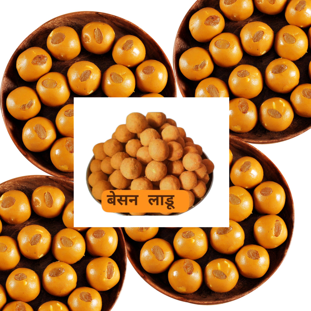SUGARAN Besan ladu ( made with Ghee ) | Nutritious No added Flavour No added colour Handmade | Pack of 250 gm
