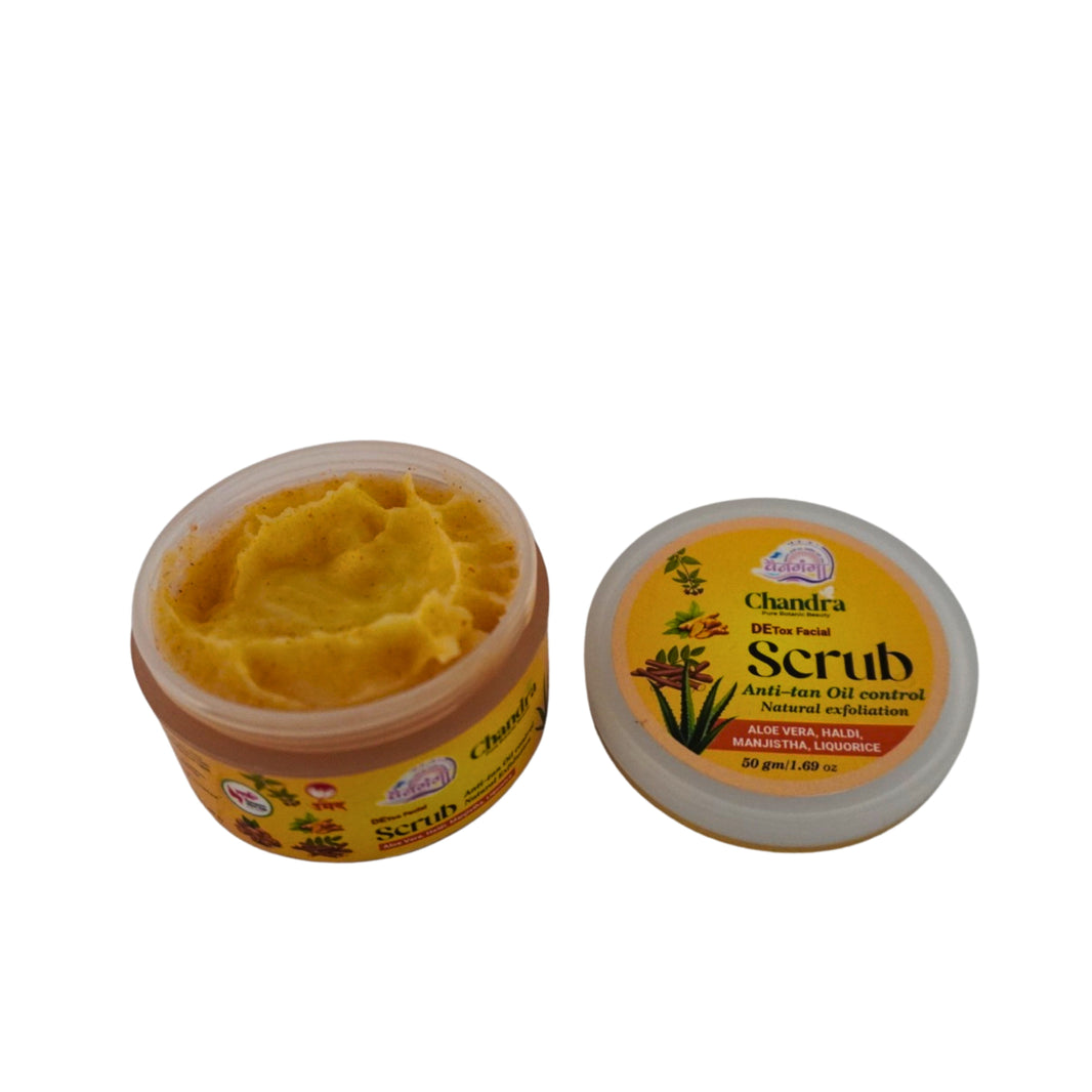 VAINGANGA , Sakhi SHG, Chandra Detox Facial Scrub, Made By Natural Ingredients, No Artificial Chemical, Pack of 50 gm