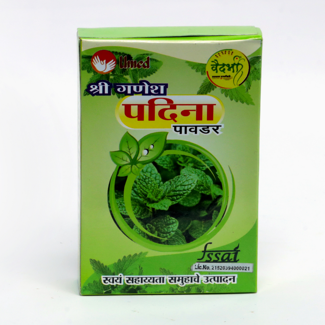 SHRI GANESH Pudina Powder, Kumkum SHG, Made By Natural Ingredients, No Artificial Chemical, Pack of 40 gm