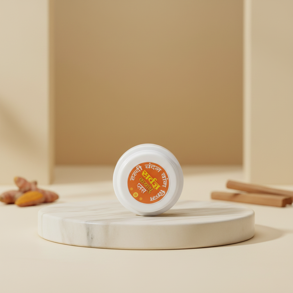 SARVADNYA Haldi Chandan Vang Face Cream Ayurvedic Skin Care Natural Ingredients No Artificial Content Traditional Formula For Daily Use Pack of 150 gm