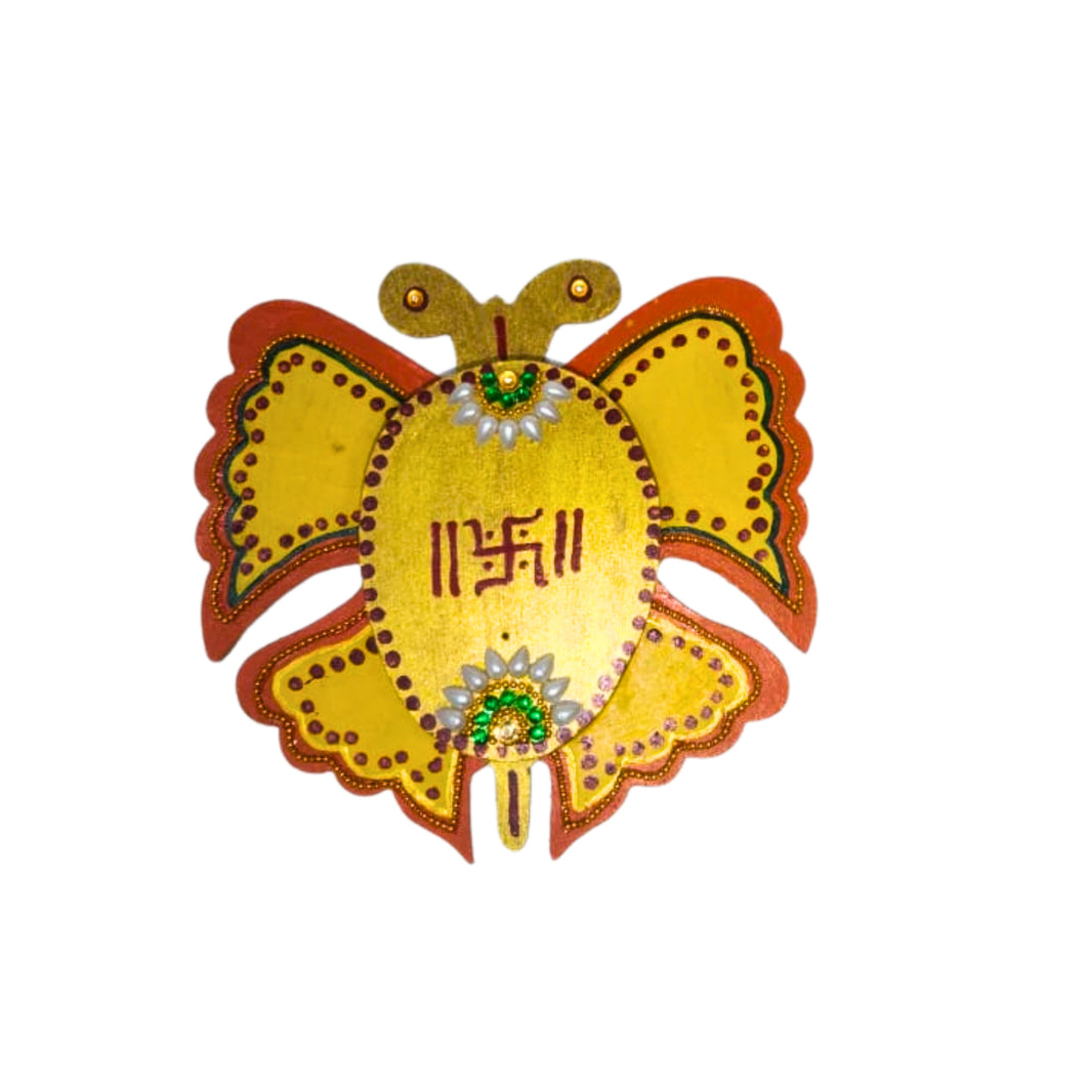 NAMA FUSION, Haldi Kumkum Karanda (Holder), Butterfly Shape, Yogiraj SHG, Local Craftsmanship, Pack of 1 no
