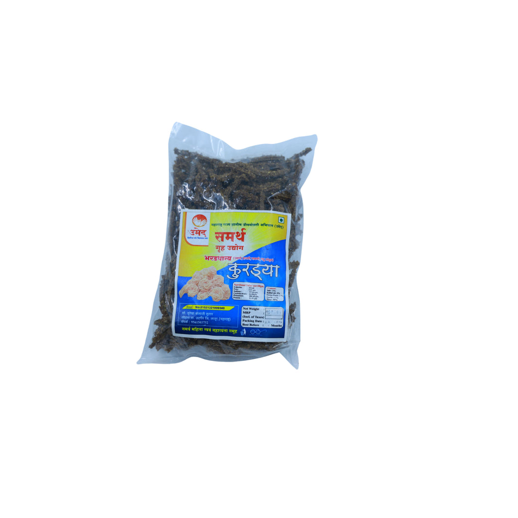 PIYUSH GRUH UDYOG, Bharad Dhanya Kurdai, Handmade, Samarth SHG, High-Quality Ingredients, Crispy, Flavor, Pack of 250 gms