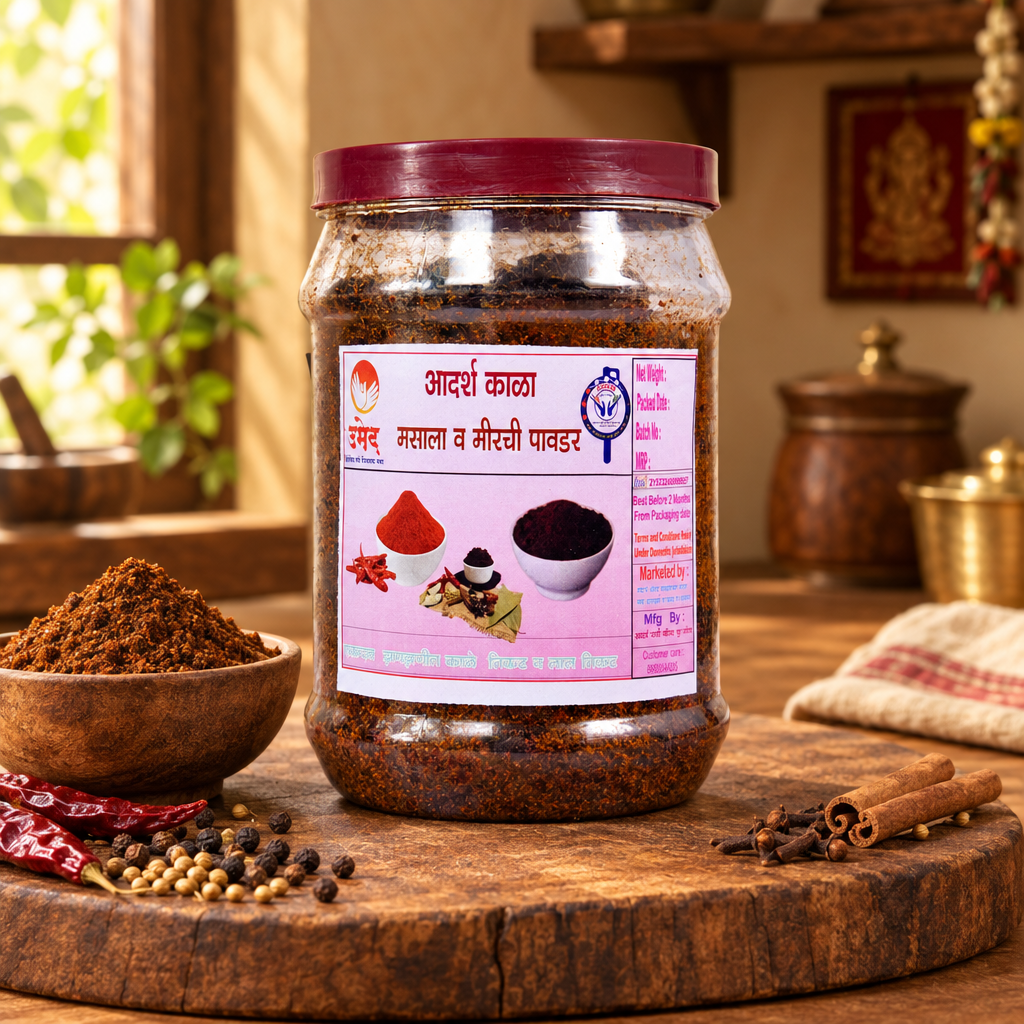 ADARSH SAKHI Kala Masala 2000 gm(1000g X 2) Traditional Maharashtrian Spice Blend Rich Aroma Authentic Flavor Slow Roasted Home Ground Kitchen Essential