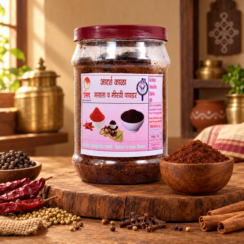 ADARSH SAKHI Kala Masala Pack of 1000 gm Traditional Maharashtrian Spice Blend Rich Aroma Authentic Flavor Slow Roasted Home Ground Kitchen Essential