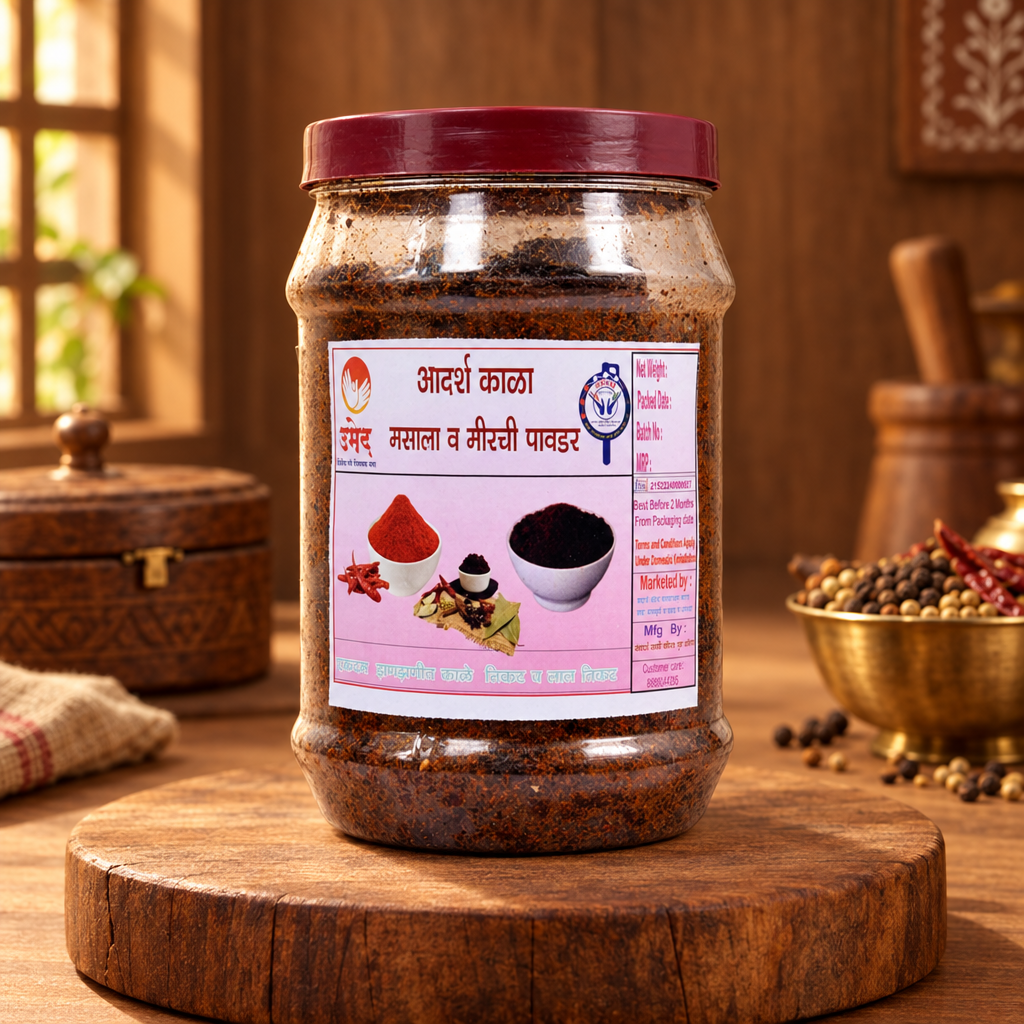 ADARSH SAKHI Kala Masala Pack of 500 gm Traditional Maharashtrian Spice Blend Rich Aroma Authentic Flavor Slow Roasted Home Ground Kitchen Essential