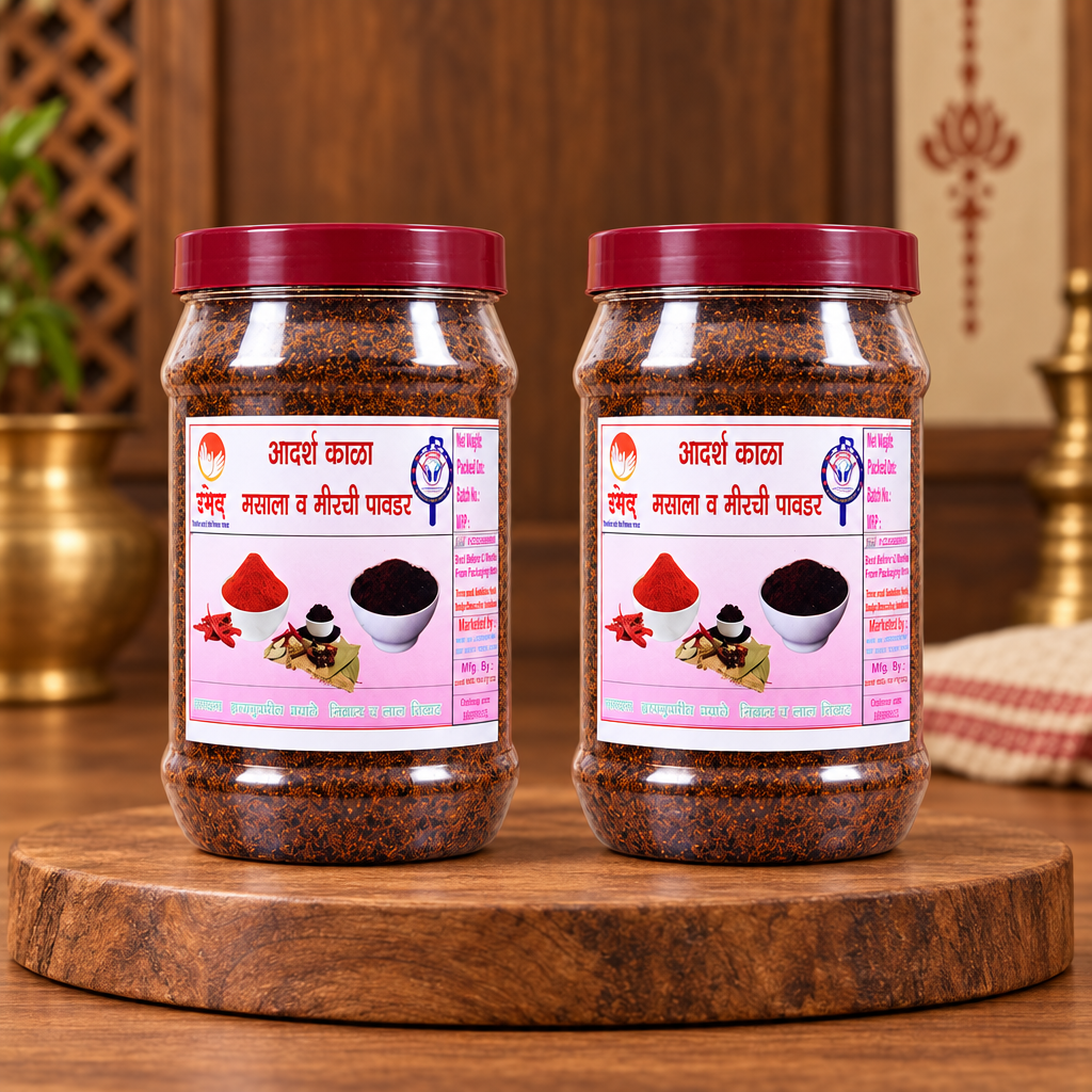 ADARSH SAKHI Kala Masala 1000 gm(500g X 2) Traditional Maharashtrian Spice Blend Rich Aroma Authentic Flavor Slow Roasted Home Ground Kitchen Essential