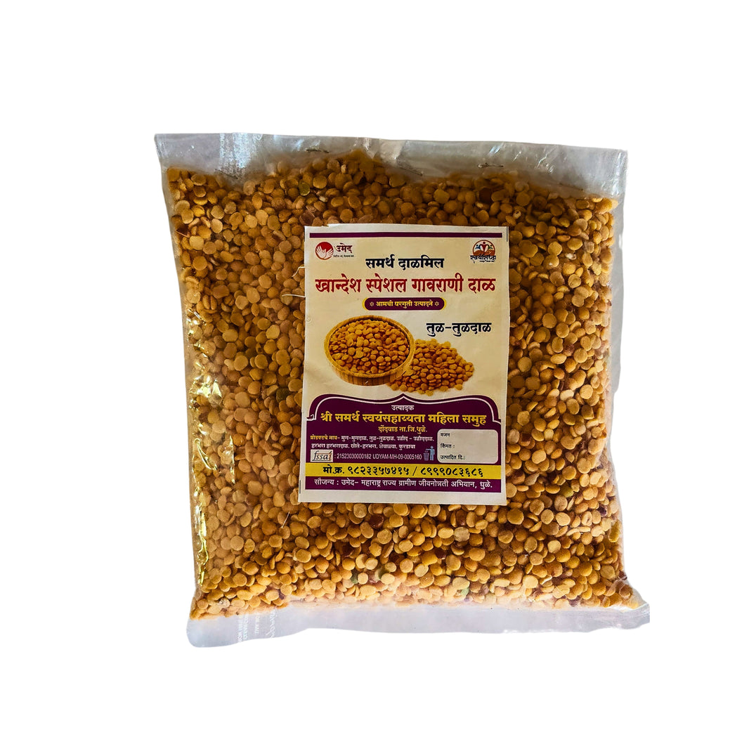 SHREE SAMARTH KHANDESHI GAVRAN DAL Turdal Pack Of 1000gm Premium Pigeon Pea Dal Protein Rich Clean Natural Daily Cooking Authentic Quality